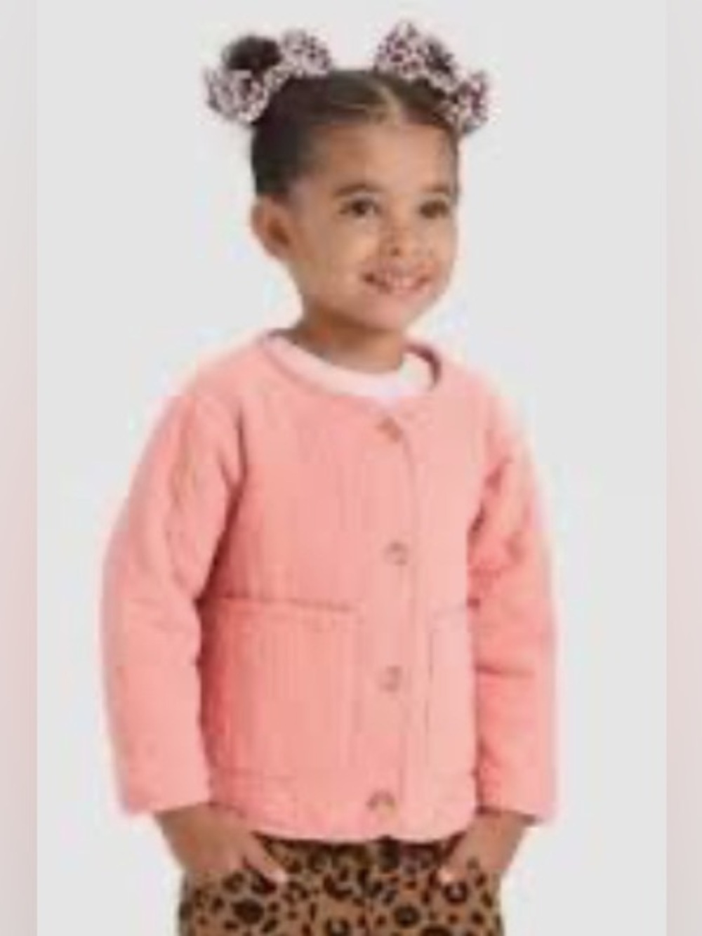 NWT- 4T Kids Quilted Coral Pink Jacket
Four button with pockets